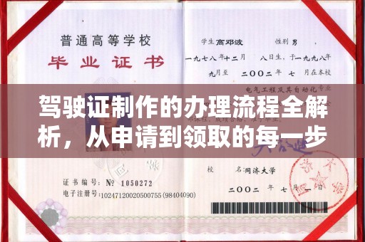 城子河驾驶证制作的办理流程全解析，从申请到领取的每一步