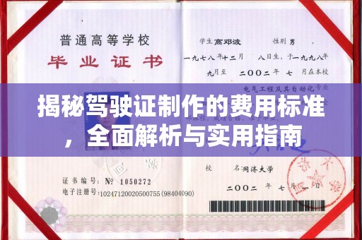 城子河揭秘驾驶证制作的费用标准，全面解析与实用指南
