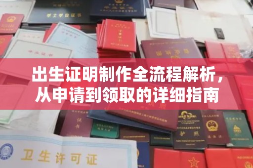 城子河出生证明制作全流程解析，从申请到领取的详细指南